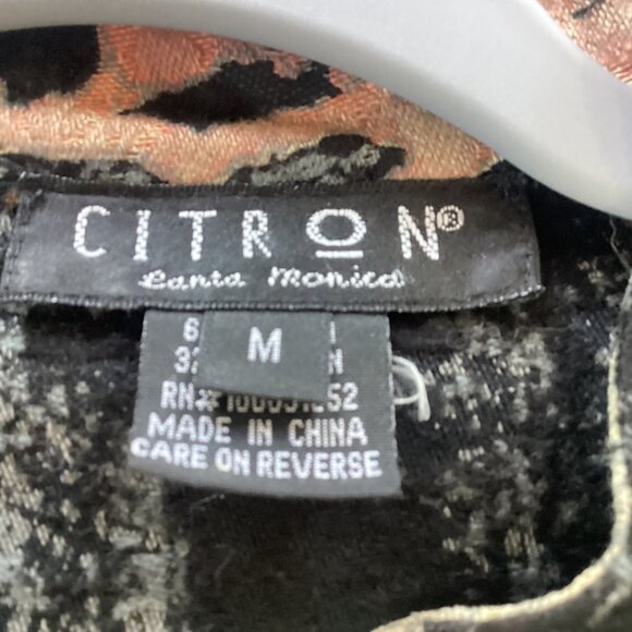 Citron Santa Monica Womens Black Floral Button-Up Jacket Size M - Picture 3 of 16